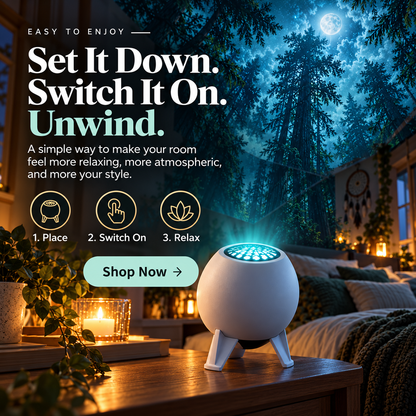 🌲✨ Forest Glow Projector | Magical Woodland Night Light