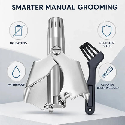 🔥HOT SALE🔥✂️ Manual Nose Hair Trimmer – Precision Grooming. No Battery Needed.