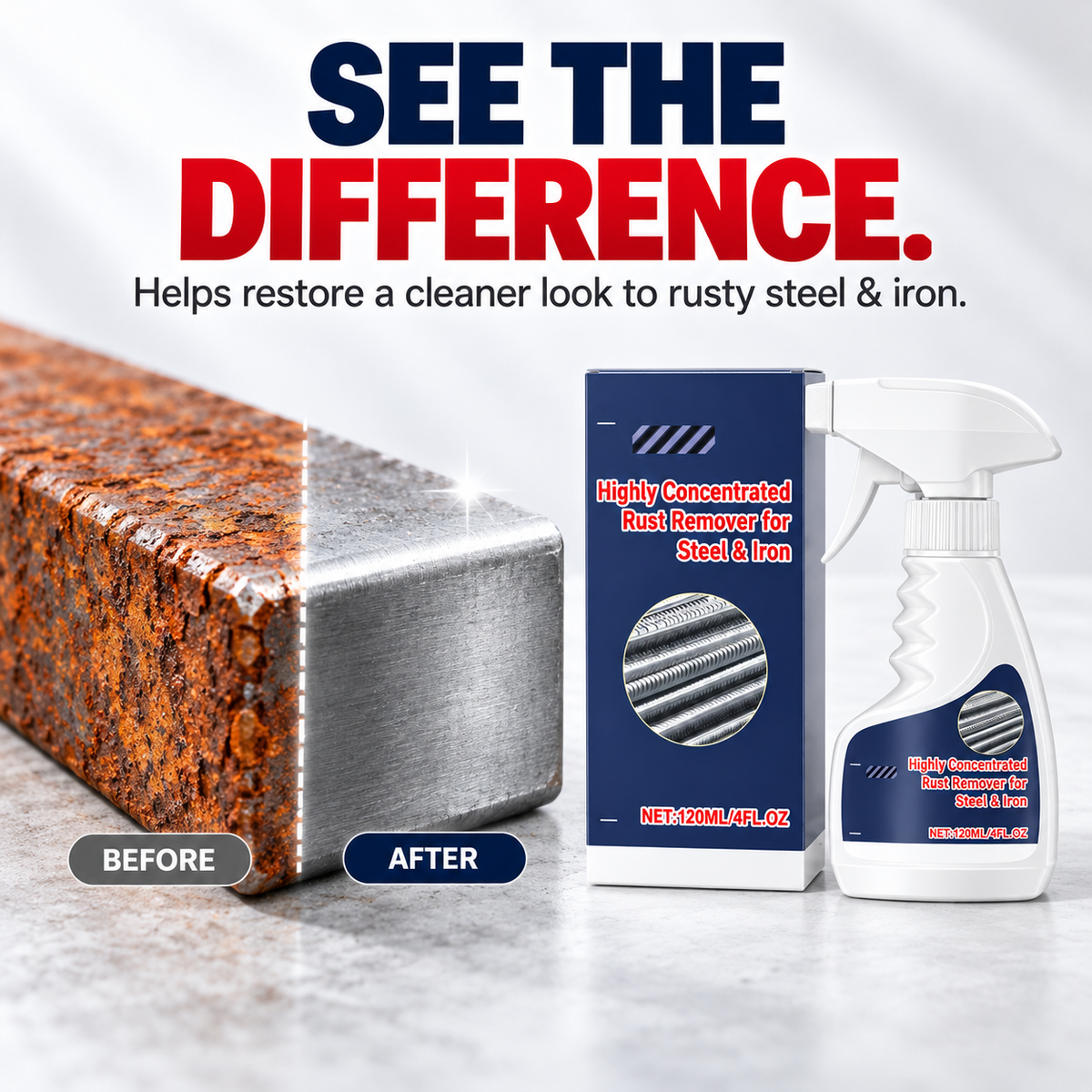 ⚡ RustX™ Pro Rust Remover – Heavy-Duty Spray Solution for Steel & Iron Restoration