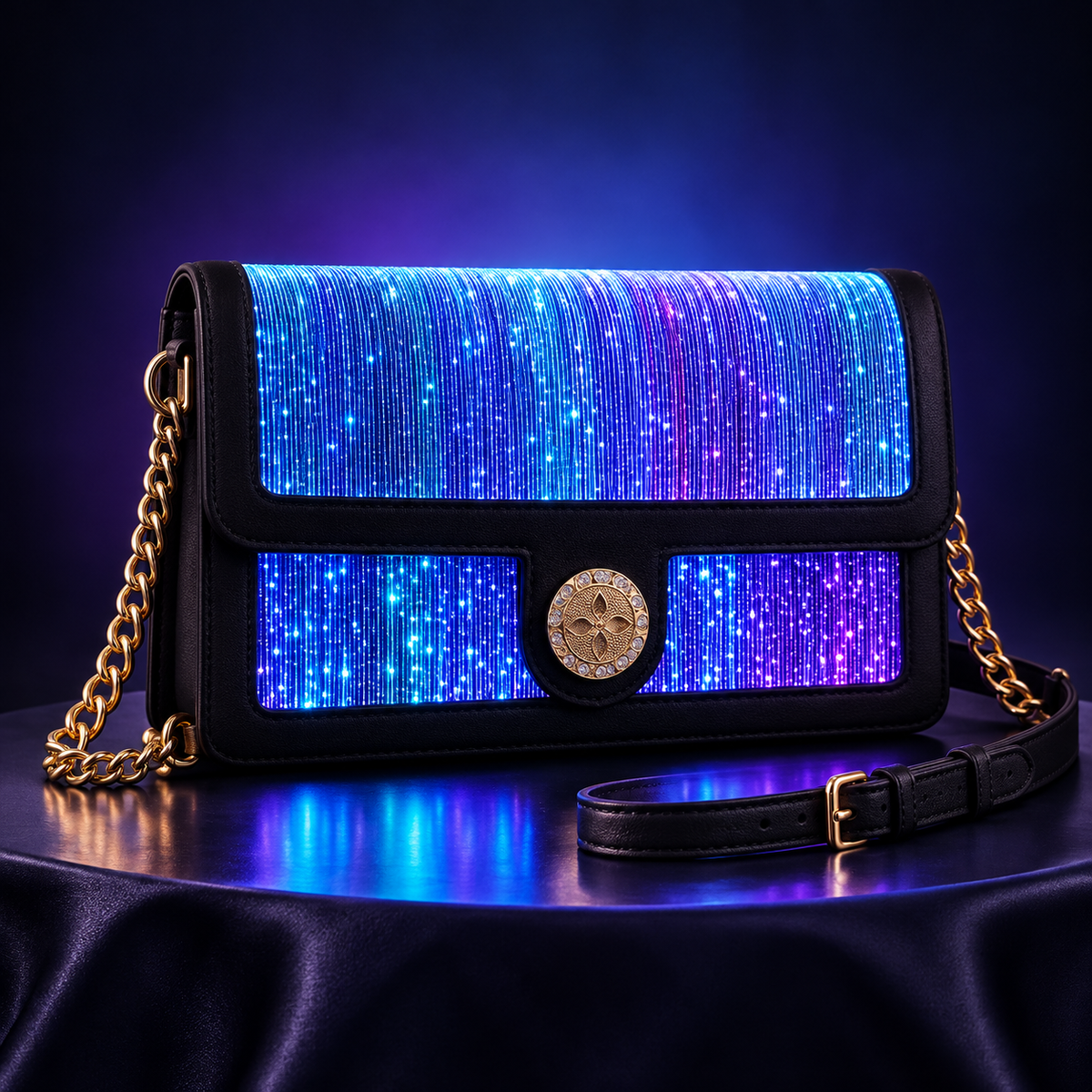 ✨ GlowVibe™ Light-Up Crossbody Bag – 7-Color LED Purse for Festivals & Nights Out