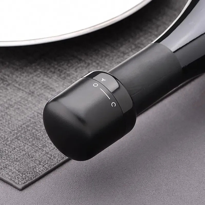 Vacuum wine stopper.Champagne and wine, red wine and liquor
