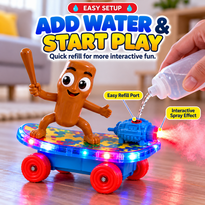 🛹 360° Spinning LED Skateboard Toy – Colorful Light-Up Action Toy for Kids