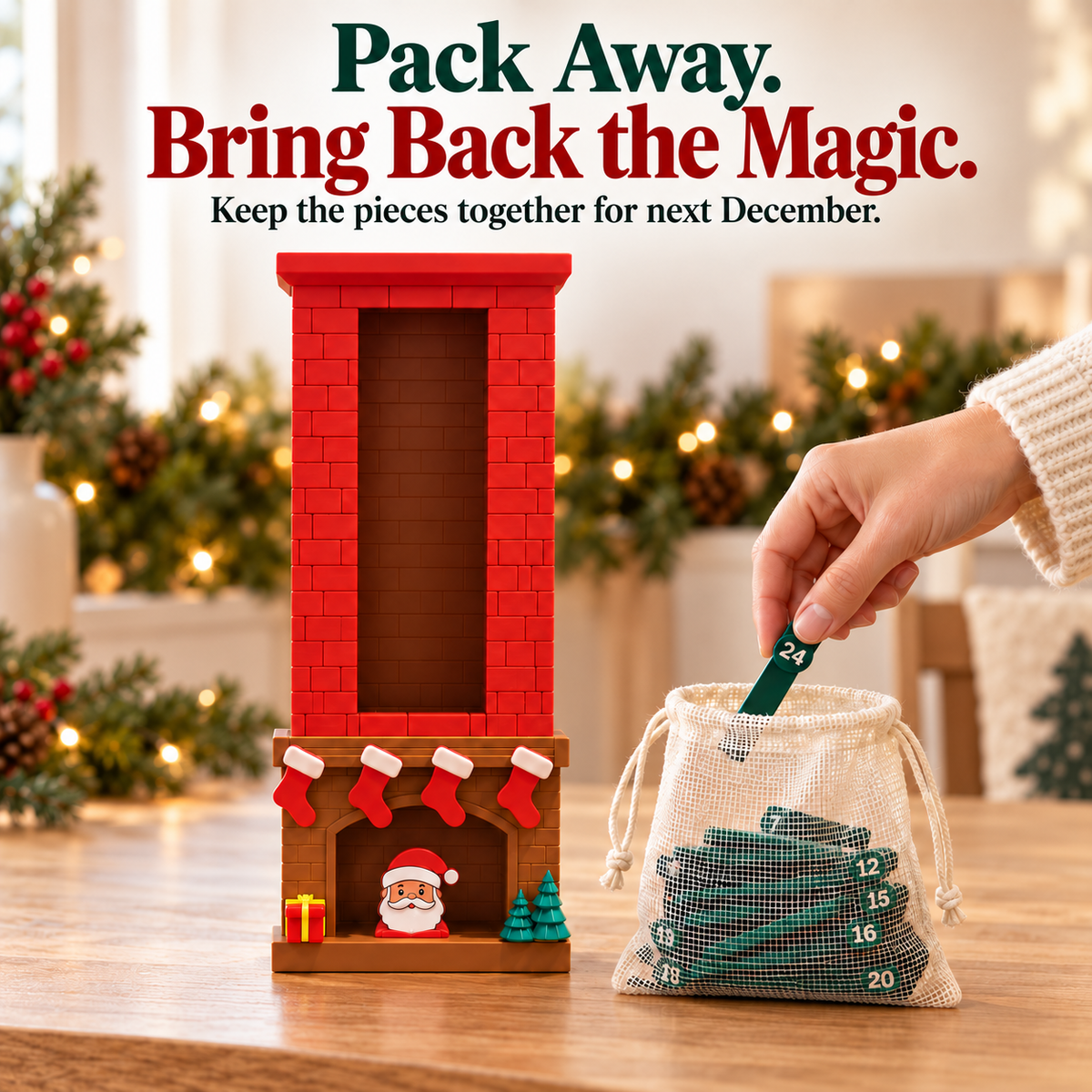🎅 Santa Down the Chimney Advent Calendar – 24-Day Interactive Christmas Countdown