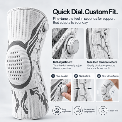 🦵 FlexGuard™ Adjustable Knee Support – Smart Compression Brace for Active Movement & Daily Comfort