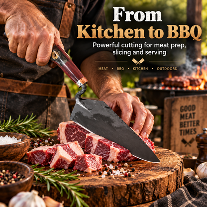 🔥 IronForge™ Hand-Forged Butcher Knife – Heavy-Duty Kitchen Cleaver