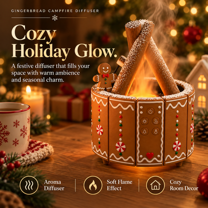 🎄✨ Gingerbread Campfire Diffuser | Cozy Holiday Glow 🔥