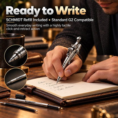 ⚙️ Telegraph-Key Mechanical EDC Pen – CNC Stainless Steel Pocket Pen