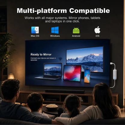 📺 Lemorele P1000 Wireless HDMI Transmitter and Receiver Set – Plug & Play 1080P Full HD Screen Mirroring Adapter for Phone, Laptop & Tablet to TV, Monitor, Projector