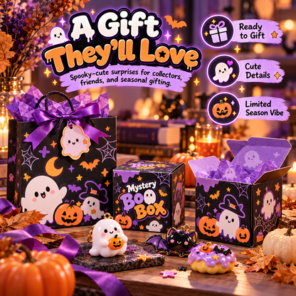 🎃 BooPop™ Halloween Mystery Blind Box – Cute Spooky Surprise Collectibles