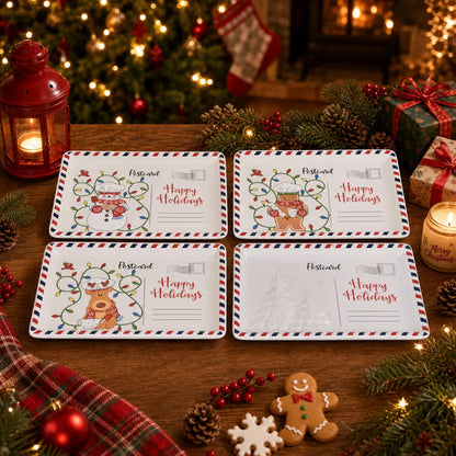 🍪 Vintage Christmas Postcard Platter🎅🎁