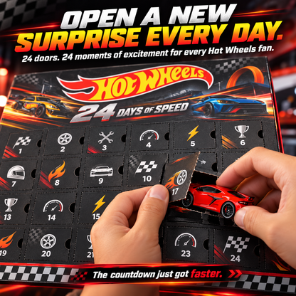 Hot Wheels 24 Days of Speed Advent Calendar – Christmas Countdown Gift for Car Lovers