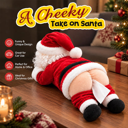 Funny Santa Butt Tissue Box Holder – Hilarious Christmas Decor & White Elephant Gag Gift