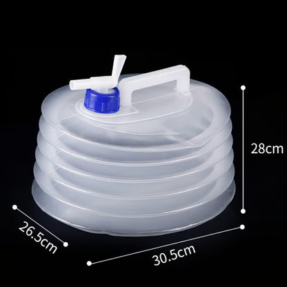 15L Foldable Water Container with Tap Portable Collapsible Water Storage Tank