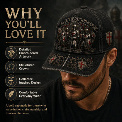 ⚔️ Bound By Honor Forged In Steel – Knights Templar Cap