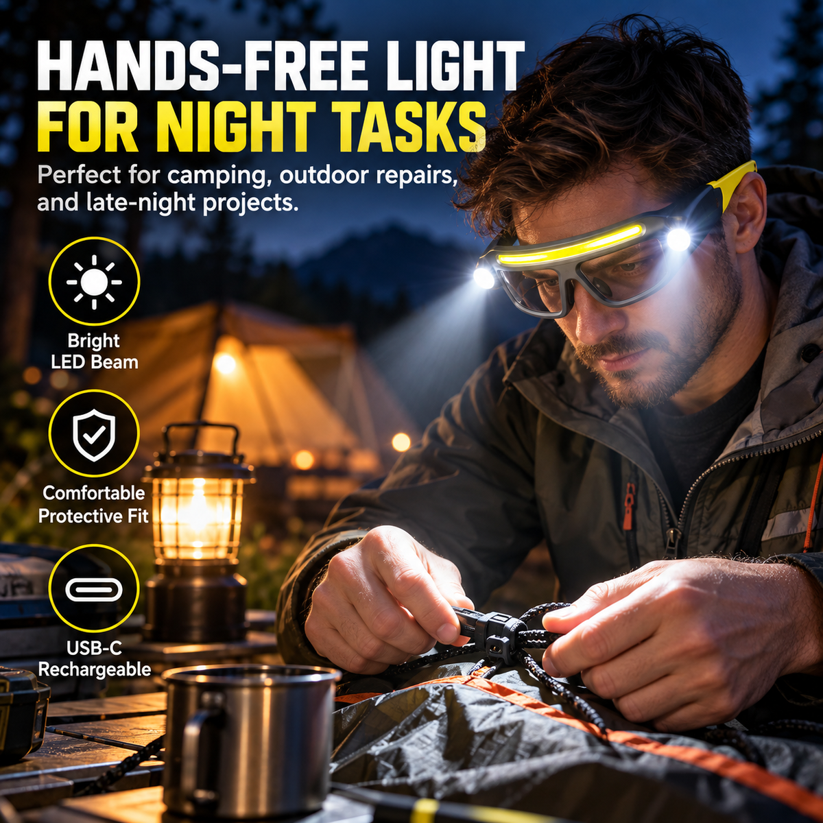 BeamSight™ – Rechargeable LED Work Glasses