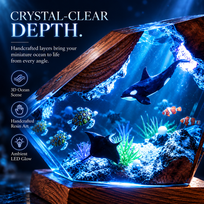 OceanGlow™ Handcrafted Resin Ocean Art Lamp