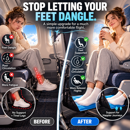 FlyEase™ Adjustable Airplane Footrest