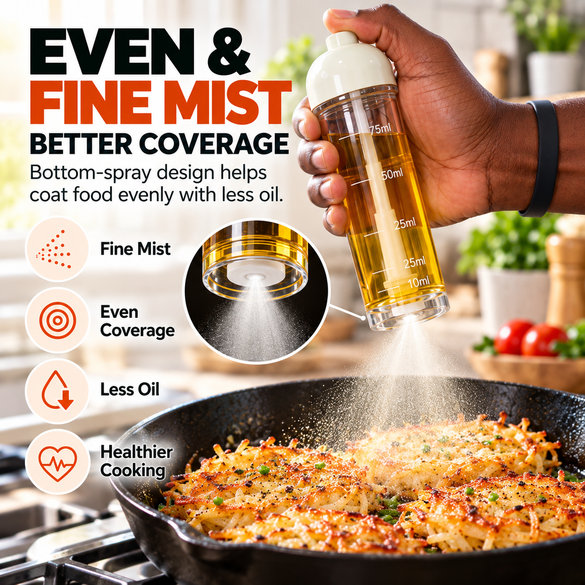 Refillable Cooking Oil Sprayer — More Control, Less Guesswork