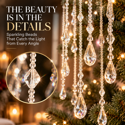 ✨ Crystal Beaded Christmas Garland – Elegant Holiday Sparkle
