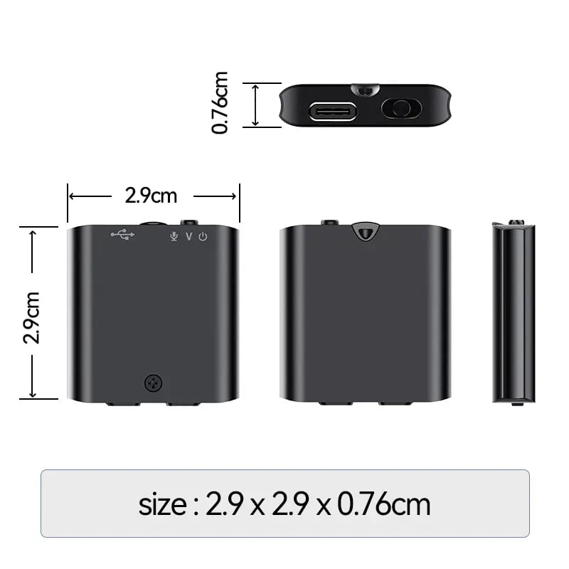 🎉 Mini Magnetic Voice Recorder One-Touch Recording