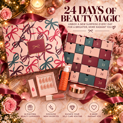 🎁 24-Day Beauty Advent Calendar – Luxury Makeup & Skincare Christmas Gift Set
