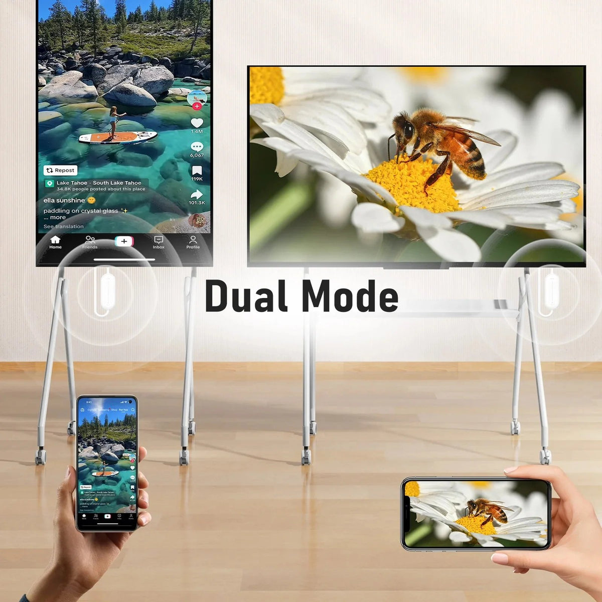📺 Lemorele P1000 Wireless HDMI Transmitter and Receiver Set – Plug & Play 1080P Full HD Screen Mirroring Adapter for Phone, Laptop & Tablet to TV, Monitor, Projector