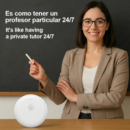 Portable Wireless AI Language Translator  - Spanish & English Practice Companion, 165-Language Support, Accent Adaptation for Restaurant Scenarios, Smart Tutor for Electronic Learning,sohochic