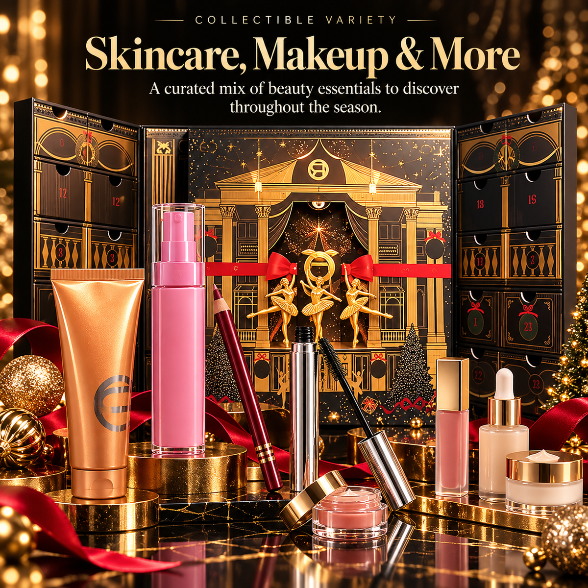 🩰 Balletique™ 24-Day Advent Calendar – Luxury Ballerina Countdown Gift Box