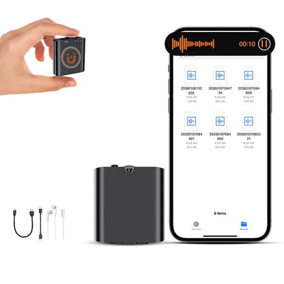 🎉 Mini Magnetic Voice Recorder One-Touch Recording