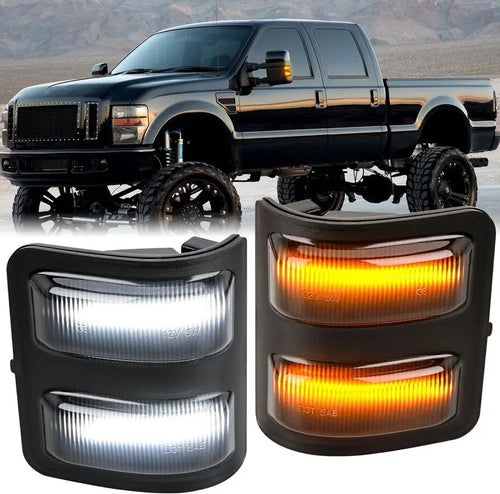 ✨ Give Your Super Duty a Sharper Look with Switchback Mirror Lights
