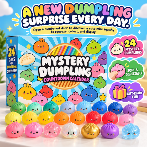 MiniMystery™ 24-Day Dumpling Squishy Advent Calendar – 24 Collectible Surprises