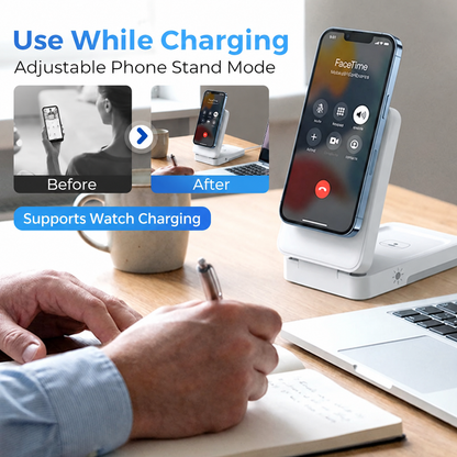 3-in-1 Foldable Magnetic Charging Stand for Everyday Devices