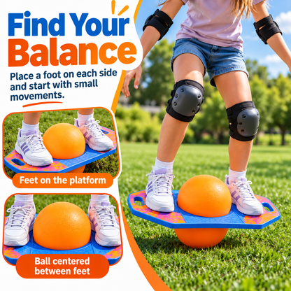 🚀 BounceBlitz™ – Kids' Inflatable Pogo Balance Board 🌈🏄‍♂️
