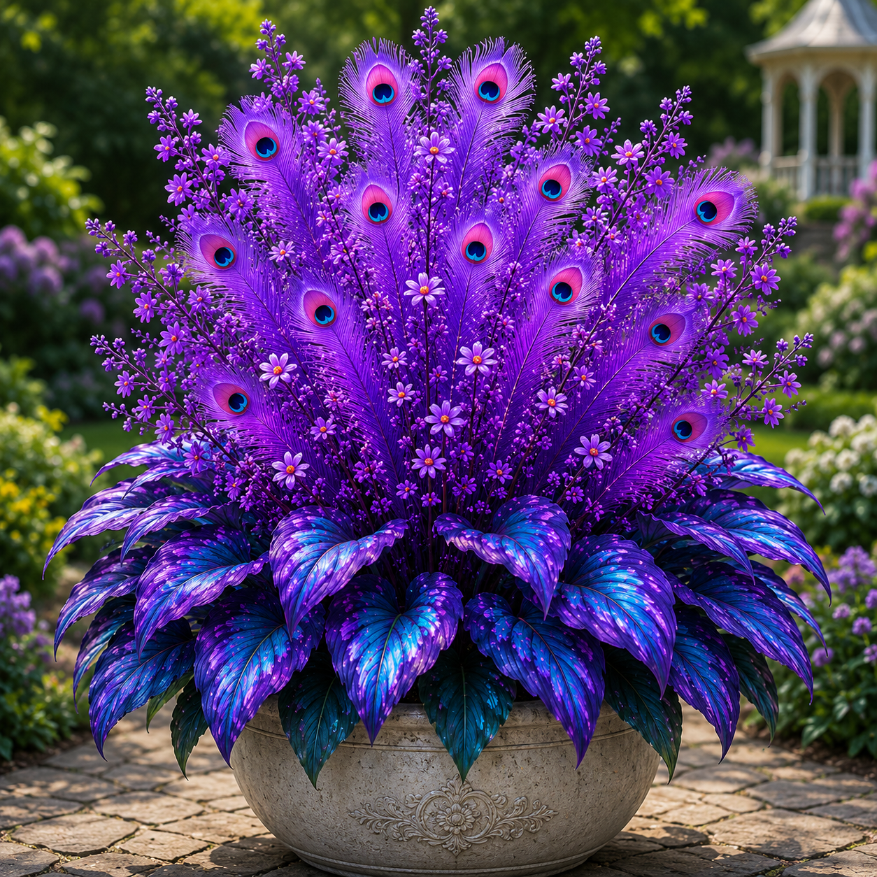Purple hosta foliage color option for shaded garden planting