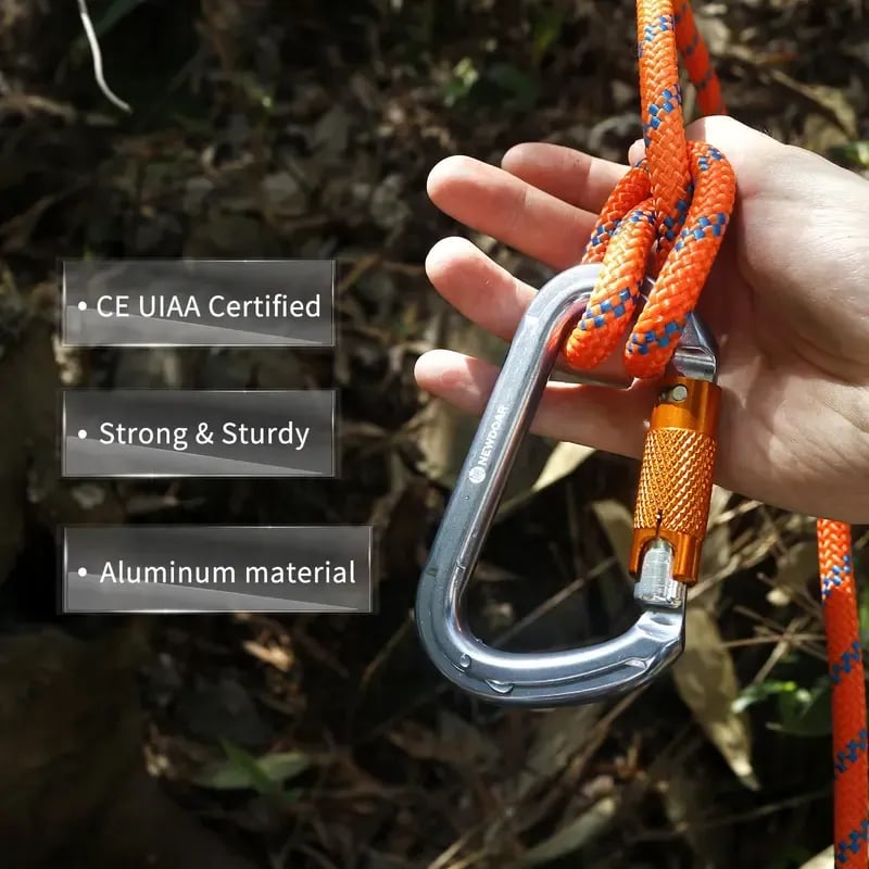 🧗 LockClimb™ Auto-Locking Carabiner – Lightweight Heavy-Duty Clip for Climbing & Outdoor Adventures