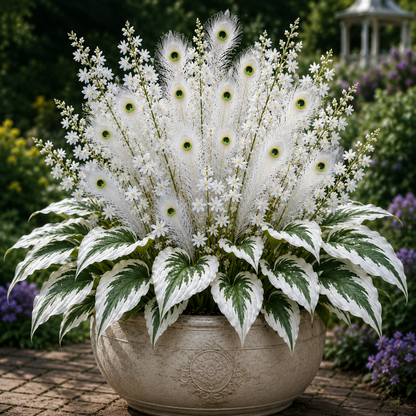 Pink hosta foliage color option for decorative shade gardens