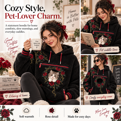 🐾 HOT SALE | CozyCarry™ Pet Carrier Hoodie – Hands-Free Dog & Cat Carrier Hoodie for Walks, Travel & Cuddles