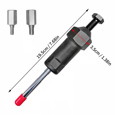 Long Rod grease fitting cleaner dimensions 19.5 cm by 3.5 cm