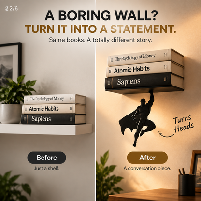 🦸 HeroHold™ – The Floating Book Shelf That Defies Gravity ⭐