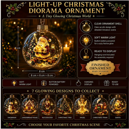 🎁LAST DAY 50% OFF - 🎄Glowing Christmas Diorama Ornament – A Tiny Winter World in Your Hands