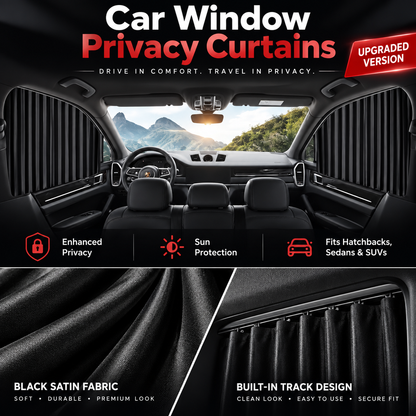 🚗 PrivacyTrack™ Magnetic Window Curtains – Slide, Shade & Relax