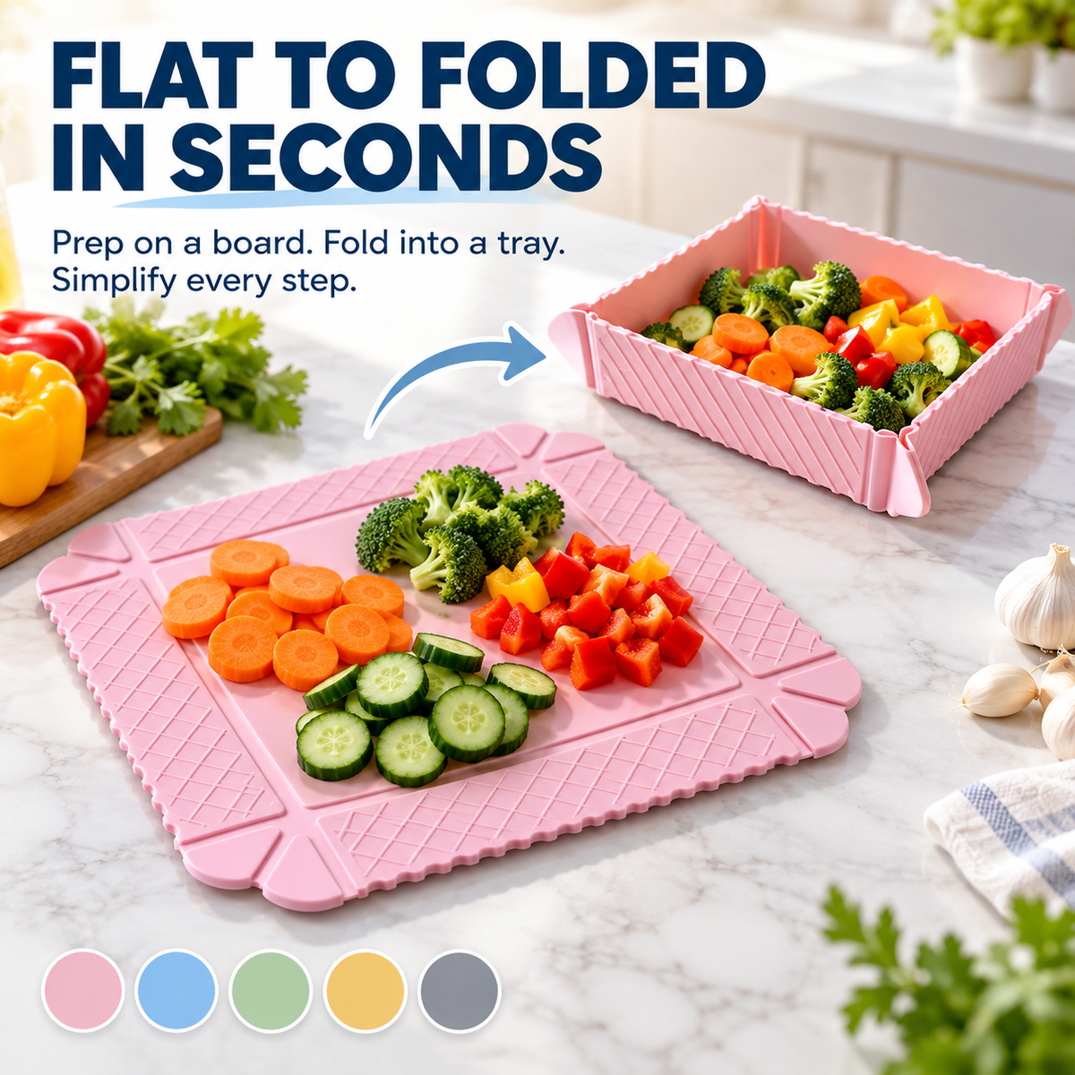 ✨ Fold & Pour™ – Foldable Cutting Board