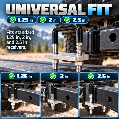 Hitch receiver clamp detail