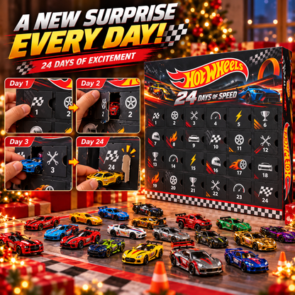 Hot Wheels 24 Days of Speed Advent Calendar – Christmas Countdown Gift for Car Lovers