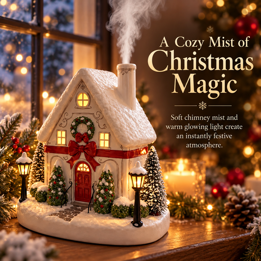 MerryCottage™ – Christmas Village LED Mist Humidifier