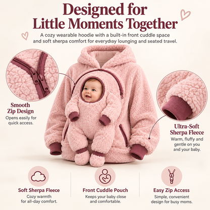 CuddleNest™ – Mom & Baby Cozy Sherpa Hoodie