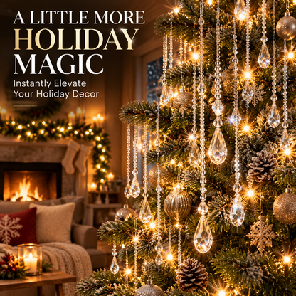 ✨ Crystal Beaded Christmas Garland – Elegant Holiday Sparkle