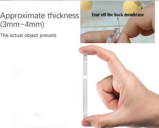 Seller image showing flat acrylic shark piece approximately 3 to 4 millimeters thick