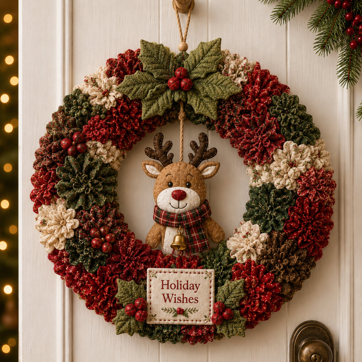 🔥49% Off Last Day 🔥🎄 3D Fabric Poke Wreath DIY Kit