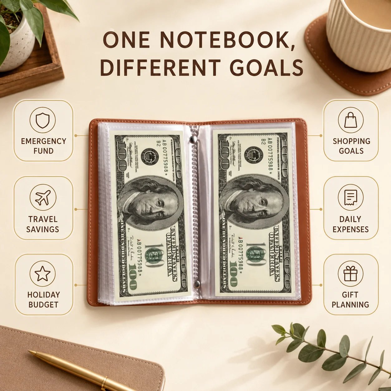🔥 Last Day 50% OFF– Lockable A6 Savings Notebook with 3-Digit Combination Lock 💰